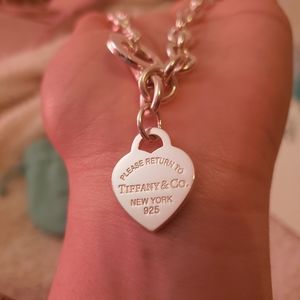 Tiffany & Co. Heart Toggle Necklace Silver